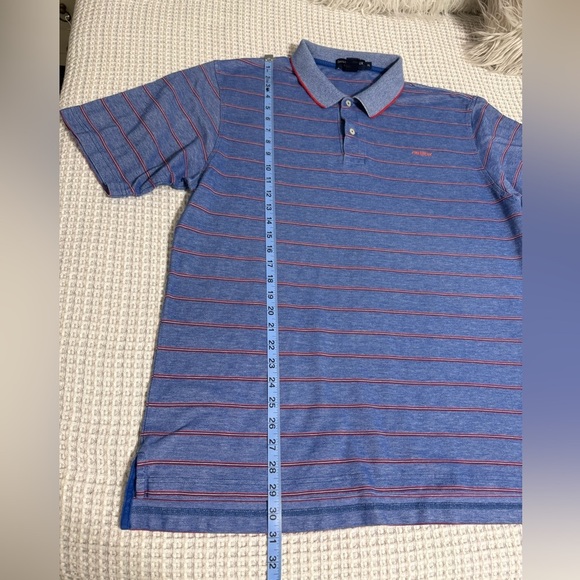 Daniel Cremieux Men's Blue and Red Striped Polo Shirt Size XL - Picture 7 of 8